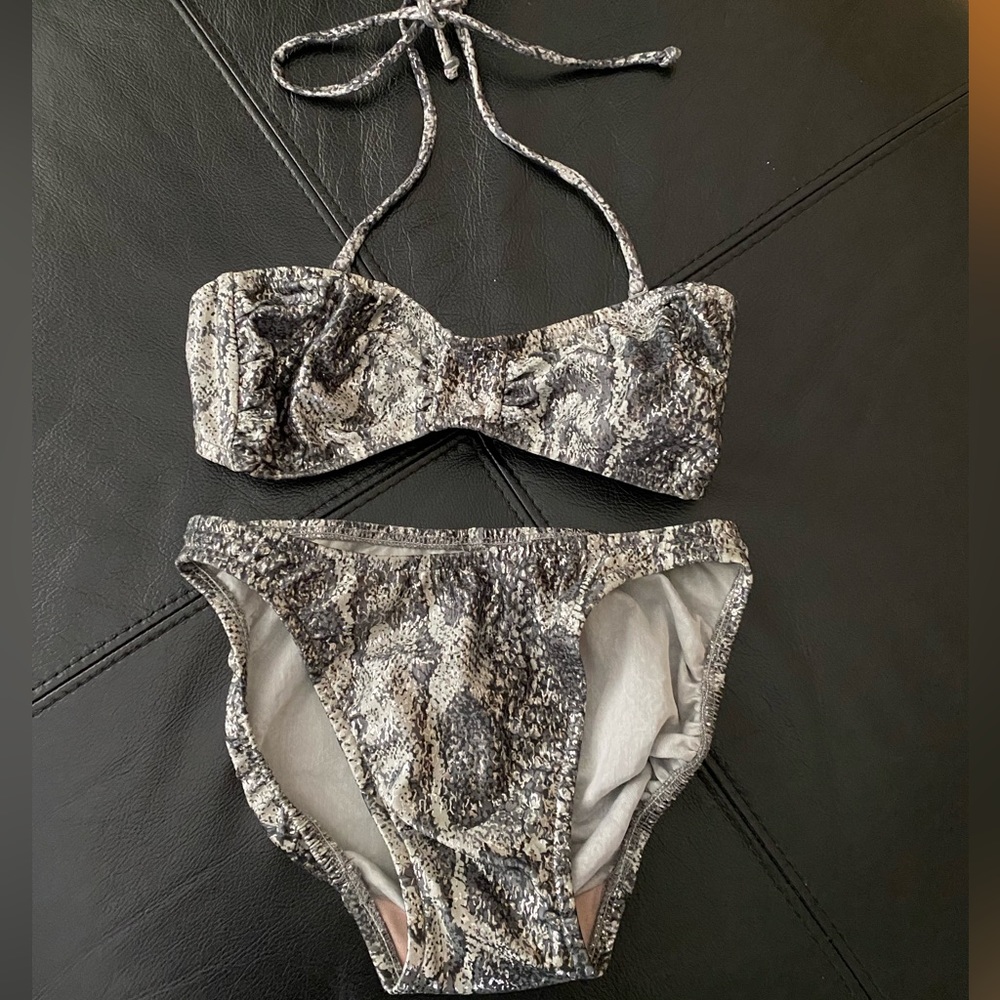 Vintage Petticord Snake Print Bikini